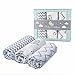 Baby Madeleine Organic Cotton Swaddle Blankets - 3 Pack of Large (47 X 47 inch) Organic Muslin Cotton Baby Blankets - Newborn Boys & Girls Blanket