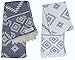Bersuse 100% Cotton Teotihuacan Turkish Towel Beach Towel Bath Towel Dual Layer Peshtemal Beach Blanket Beach Essentials - 37x70 Inches, Dark Blue