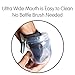 Baby Brezza Two Piece Natural Baby Bottle with Lid - Ergonomic, Wide Neck Design Makes it The Easiest to Clean - Modern Look - Anti-Colic - BPA Free Plastic - White - 5 Ounce - 1 Bottle