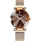 Fashion Watches for Women Rose Gold Stainless Steel Mesh Band Watch Elegant Ladies Gifts Waterproof Wrist Watch