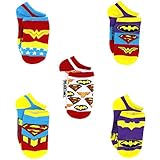 Justice League Girls Womens Multi Pack Socks (Toddler/Little Kid/Big Kid/Teen/Adult)
