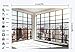 Gladbuy Vinyl 7X5FT Office Room Backdrop Fancy French Window New York City Skyscraper Photography Background for Kids Adults Portraits Photo Studio Props KX233