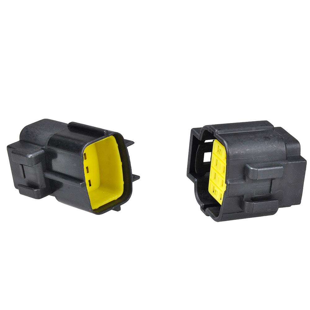 MUYI 5 sets Wire Cable Connector Plug Insert in 8-pins 1.8mm Series Waterproof Electrical kits Car HID with Terminal DJ70816Y-1.8-21/11 (8 Pins)