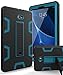 XIQI Compatible with Samsung Galaxy Tab A 10.1 2016 Case, Three Layer Hybrid Rugged Heavy Duty Anti-Slip Case Full Body Protection Cover for Tablet SM-T580/T-585,Black/Bule