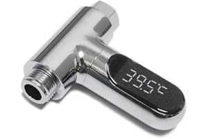 Shower Thermometer Led Digital Display Baby Bath Water Fahrenheit Celsius Thermometer 360°Rotating Screen for Home Bathroom K