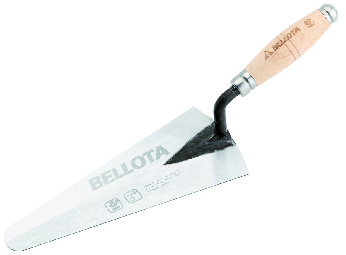 BELLOTA 5857 – 8 gramosiega Forged Trowel with Beech Handle, Double Ferrule, 200 x 90 mm