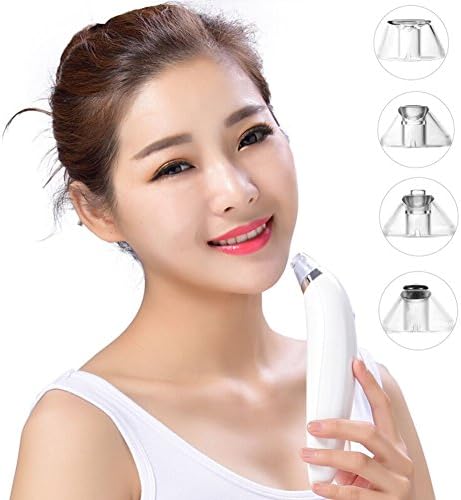VOOA Pore Vacuum Blackhead Remover Suction Comedone Acne Extractor Tool Microdermabrasion Electric USB Rechargeable Whitehead Remover Machine with 2 in 1 Eyebrow and Acne Tweezers