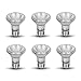 PAR20 50PAR20/FL DIMMABLE 6 Pack 130V 50W Halogen Spot Light Bulb 50 Watts 130 Volt Screw Base Flood Lamp PAR20 Replacement Rich Color High CRI Ceiling Bathroom Kitchen Can Recessed Lighting E26 120V