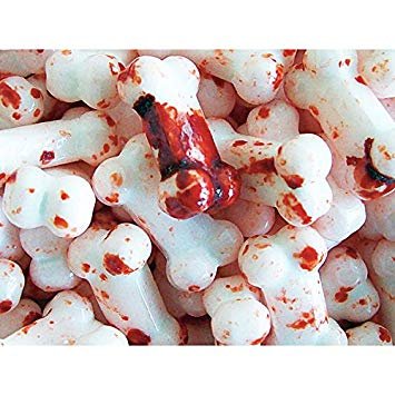 Halloween MINI HARD BLOODY Bones Candy- 2 Pounds