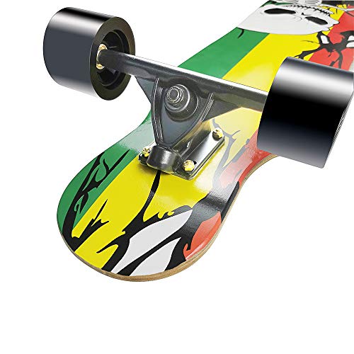 DINBIN 41 Inch Drop Through 8 Ply Maple Complete Longboards Skateboard