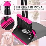 JEHONN Broom and Dustpan Set 137cm Adjustable Long Handle Rose Red view 3