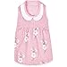 Blueberry Pet Wonderland Floral Sleeveless Dog Dress in Pink Stripe with Peter Pan Collar, Back Length 12