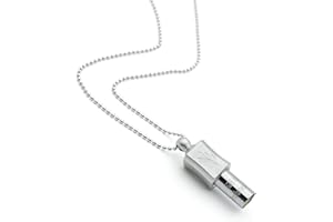 MIKUHOT 528 Hz Meditation Necklace, Breathing Necklace Frequency Sound Healing Device by Adjusting, Quit Smoking Necklace, The Breathing for Anxiety & Stress Relief Mindfulness (Silver)