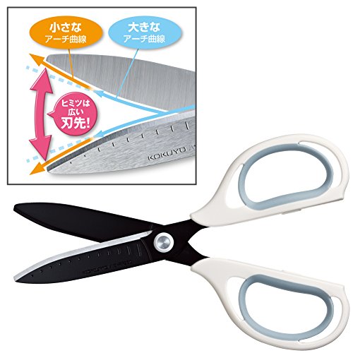 KOKUYO Scissors Aero fit SAXA WHITE(titanium glue-less blade) HASA-PT250W