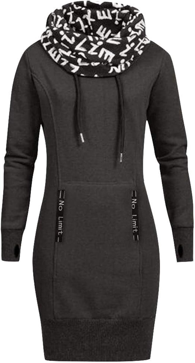 Damen Winterkleid Hoher Kragen Winter Warme Wickelkleid Pullover Langarm Rollkragen Strickkleid Stretch Pullikleid Casual Lose Strickpullover Damen Winterkleid Hoher Kragen Winter Warme Wickelkleid Pullover Langarm Rollkragen Strickkleid Stretch Pullikleid Casual Lose Strickpullover