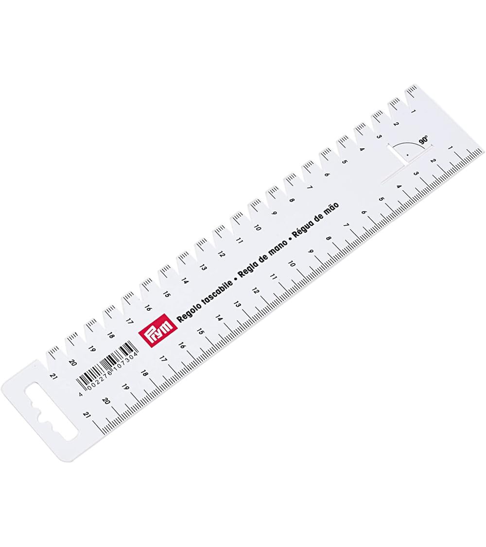 Prym PRYM_610730-1 Hand Gauge, White, 23x5x0.02 Cm
