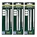 Monteverde USA Capless Gel Refill To Fit Montblanc Ballpoint Pens - Broad Point, Black (6 Pack) (M443BK)