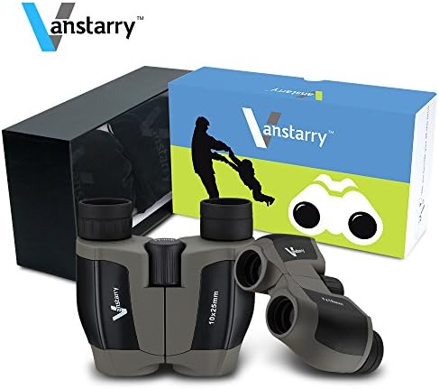 Vanstarry 7x18/10x25 Waterproof Binoculars(BAK4,Green Lens),Large Eyepiece Super High-Powered Field Surveillance Binoculars (Square, 7x18/10x25)
