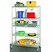 Seville Classics UltraDurable Commercial-Grade 5-Tier NSF-Certified Steel Wire Shelving with Wheel, 48
