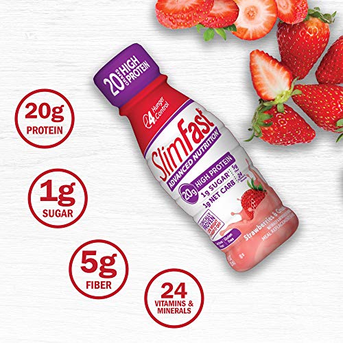 image for SlimFast Advanced Nutrition Strawberries & Cream Shake - Ready to Drin