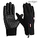 Prodigen Outdoor Winter Gloves Touchscreen Waterproof Warm Gloves Insulated Thermal Gloves for Cycling,Riding,Driving,Running,Biking Sports for Men&Women Black(B-M)