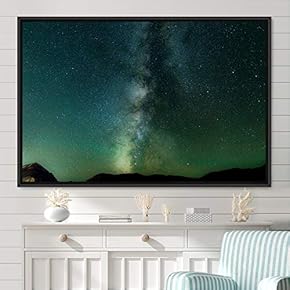 signwin Framed Canvas Wall Art Galaxy Stars Aerial...