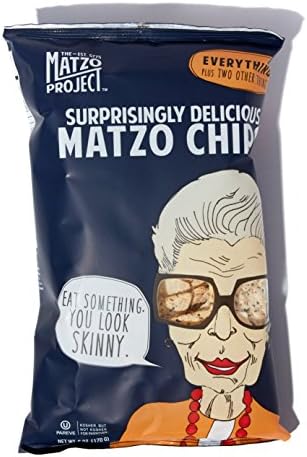 The Matzo Project - Case of Everything Matzo Chips Large Bags, Kosher, Dairy-Free, Vegan, Nut-Free, No Added Sugar, No Trans Fats, No Artificial Flavors or Colors, 6oz, Pack of 12