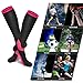 Compression Socks for Women & Men (2 Pairs), Deilin Graduated Compression Sock 20-30 mmhg for Running, Athletic Sports, Flight Travel, Nurses, Maternity Pregnancy, Shin Splints, Edema, Varicose Veins