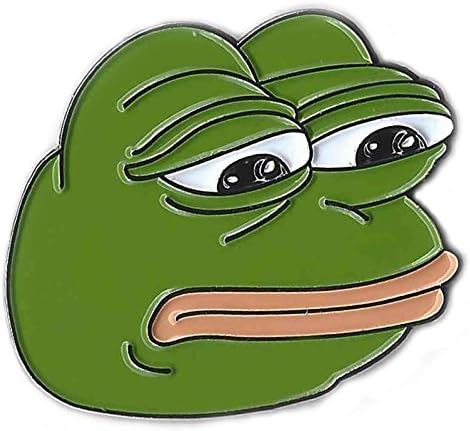 Sad Pepe the Frog Meme Pin, Collector Quality Durable Enamel, Secure Back, Warranty.