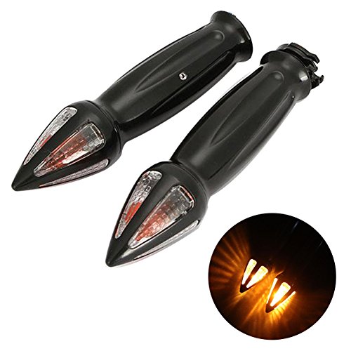 Motorcycle Hand Grips , INNOGLOW 1" Motorcycle Hand Handlebar Grips With Turn Signals For Harley Davidson Sportster 883 Custom XL Honda VTX VT Shadow Kawasaki VN Vulcan