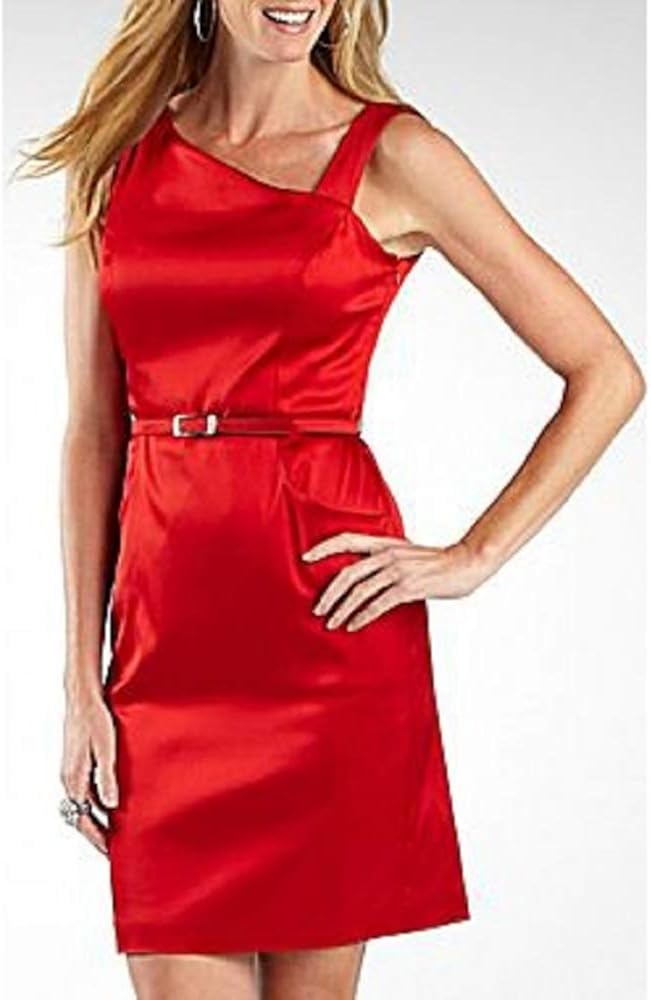 satin sheath dress