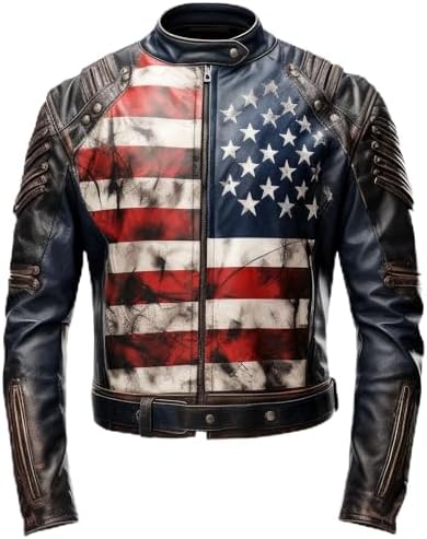 ユニオンジャック　アメリカ国旗　レザーライダースジャケット AXE ライディング Union Jack British Flag Leather Jacket | UK Flag Union Jack