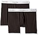 Calvin Klein Men's Underwear Modern Cotton Stretch 2 Pack Boxer Briefs, Black, Medium