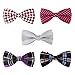 BMC 5 pc Mens Mixed Color Assorted Pattern Formal Pre-Tied Adjustable Neck Tie Bowties - Set 2: Hipster Chic