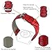 TOROTOP for Apple Watch Band 38mm, Genuine Leather Crocodile Pattern Watch Band Red Replacement Strap with Silver Deployment Clasp for 38mm Apple Watch Series 1 Series 2 Series 3 Model