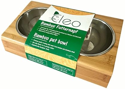 Cleo Heimtierbedarf Bambus Futternapf Für Katzen Mit Edelstahleinsatz