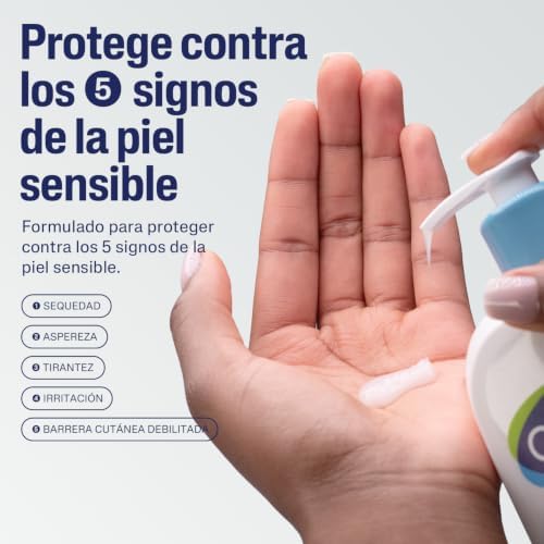 Conjunto de Rotina de Cuidados para Pele Sensível: Creme Hidratante 453g + Mini Loção Limpadora 29ml