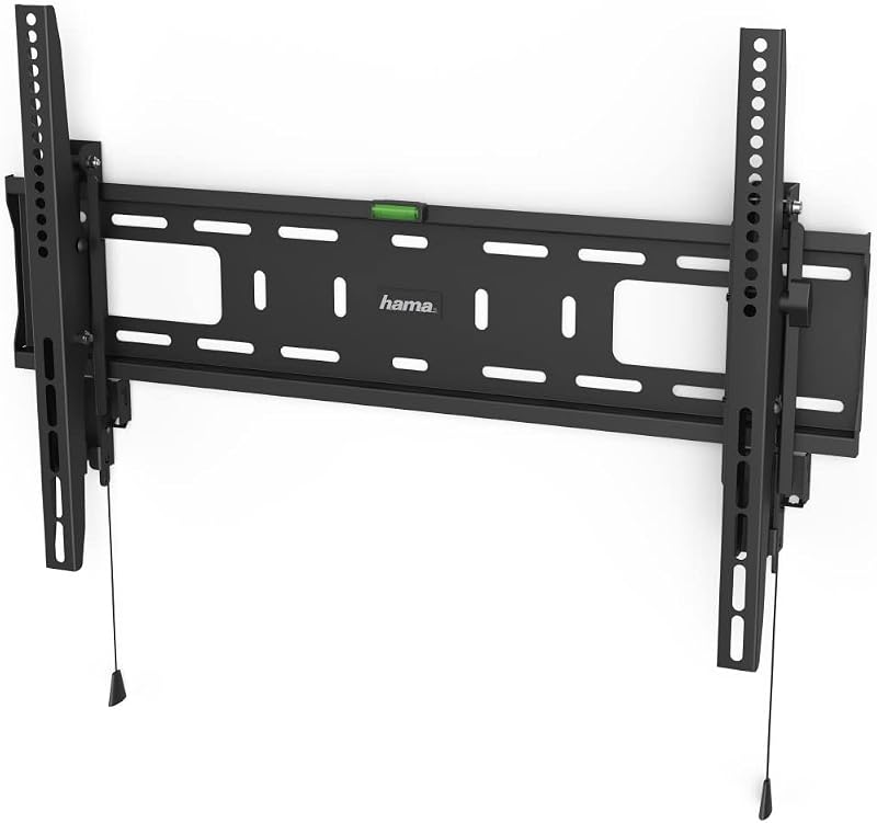 TV Wandhalterung, neigbar, mit Diebstahlschutz (TV Wandhalterung 37-90 Zoll, VESA 100x100 bis VESA 600x400, bis 50kg, ideal für den öffentlichen Raum, mit Fischer-Dübeln) schwarz