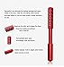GLAM WAND - Uplift Beauty Roller Facial Uplift Massage Germanium Durable and Aluminium-alloy Handle with 30 pcs Germanium Stone, Portable, Face Lifting, (RED)