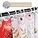 Uphome Fabric Floral Shower Curtain for Bathroom Colorful Spring Flower Cloth Shower Curtain Set with Hooks Chic Rose Bathroom Accessories Decor and Heavy Duty,72x72