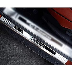 4Pcs Auto Roestvrij Staal Instaplijsten Kick Platen, voor XXXX Protector Plaat Pedaal Buitenste Platen Drempel Guard…