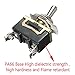 ESUPPORT Silver Contact Heavy Duty 20A 125V 15A 250V SPST 2 Terminal Pin ON/OFF Rocker Toggle Switch Metal Waterproof Boot Cap Cover Copper Terminal Pack of 5