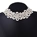 XY Fancy Women Fashion Jewelry Full Rhinestone Flower Choker Necklace Charming Clavicle Chain