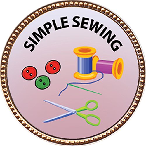 Simple Sewing Award, 1 inch dia Gold Pin "Creative Arts and Hobbies Collection" by Keepsake Awards