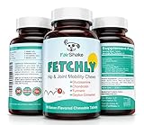 Best Joint Supplement For Senior Dogs - Glucosamine, Chondroitin, MSM & Turmeric - Supports Healthy Hip & Joints, Fights Inflammation & Arthritis Pain Relief FETCHLY #1 Chews Small & Large Dog Breeds