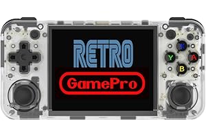 RETRO GAMEPRO RG35XX H Retro Handheld Game Console , 3.5 Inch IPS Screen Linux System HDMI TV Output 5G WiFi Bluetooth 4.2 (RG35XX H White)