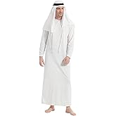 JYZCOS Mens Arab Prince Toga Costume for Party Halloween Cosplay