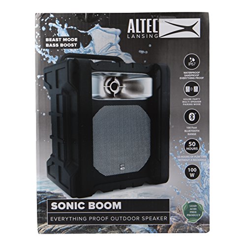 Altec Lansing IMT802BLG Sonic Boom Waterproof Speaker Black/ Grey