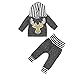 AMA(TM) Baby Girl Boy Deer Hooded T-shirt Tops+Pants Outfits 2pcs Set