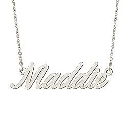 BYBWBL Maddie Name Pendant Necklace Silver Color
